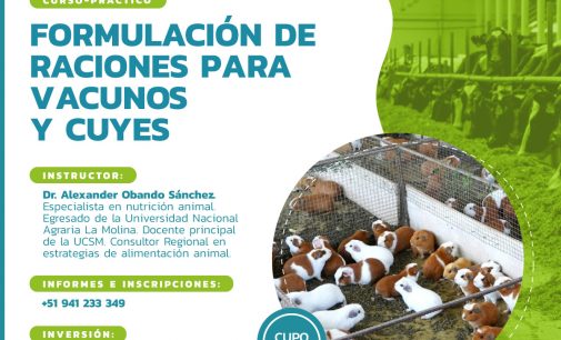 Curso Taller Formulación de Raciones para Vacunos y Cuyes