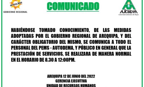 COMUNICADO