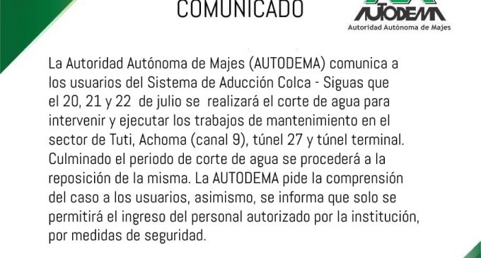 COMUNICADO