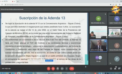 AUTODEMA DESTACÓ LOGROS EN AUDIENCIA PÚBLICA DEL  GOBIERNO REGIONAL DE AREQUIPA