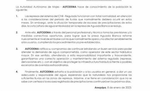 COMUNICADO N° 001-2023-OII-AUTODEMA