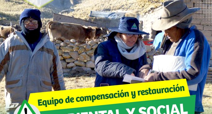 NUESTRO EQUIPO DE COMPENSACIÓN Y RESTAURACIÓN AMBIENTAL Y SOCIAL VIENE TRABAJANDO ARDUAMENTE EN LOS ANEXOS DE TARUCAMARCA, PUSA PUSA Y APACHETA RAJADA – PROVINCIA DE CAYLLOMA.