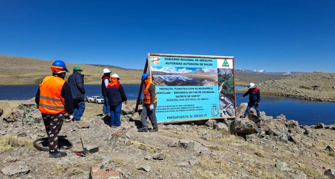 PEIMS – Autodema inició construcción de la micropresa Huayllani en el distrito de Sibayo – Caylloma